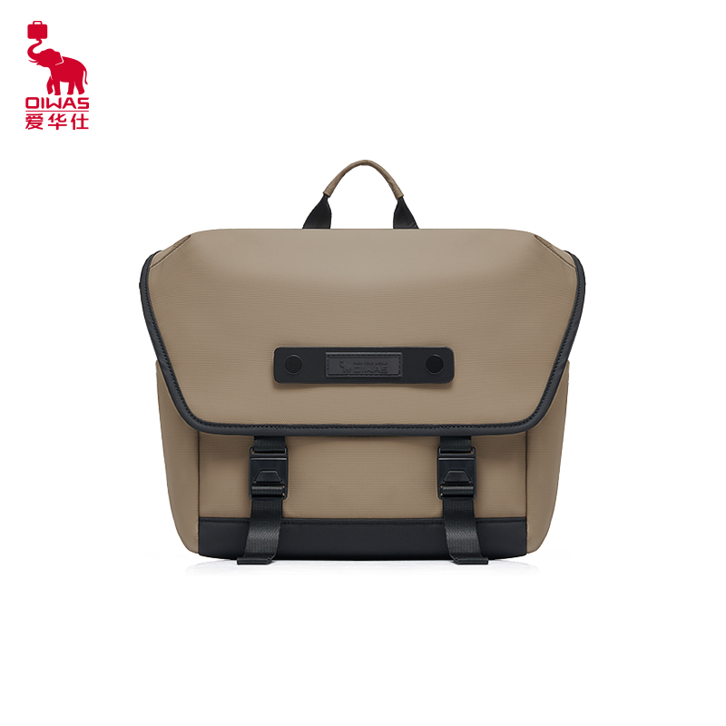 爱华仕(OIWAS) 挎包 时尚斜挎单肩包轻盈11-13英寸ipad包 多功能防泼水邮差包 OCK5741（单位：个） 卡其色